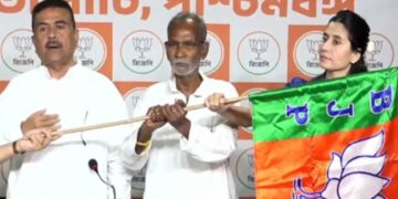 বিজেপিতে যোগ দিলেন মঙ্গলকোটের তৃনমূল কংগ্রেস নেতা বিকাশ নারায়ণ চৌধুরী