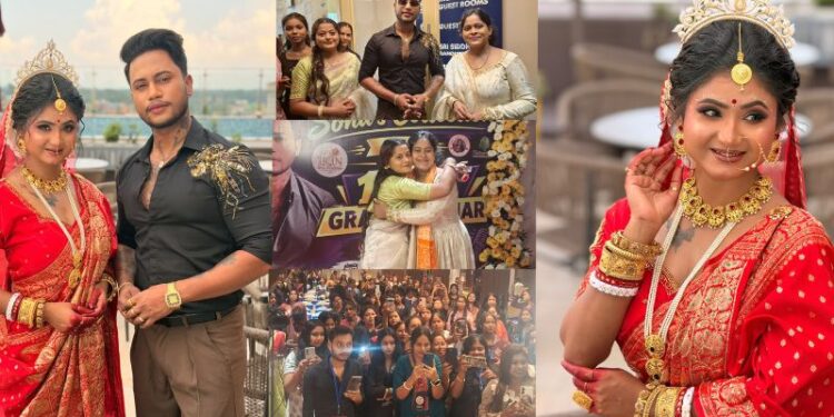 কাটোয়ায় শতাধিক মেকআপ আর্টিস্টদের নিয়ে আয়োজিত সেমিনারে প্রশিক্ষক স্বনামধন্য মেকআপ আর্টিস্ট অমিত কর্মকার